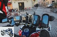 Smartphone, mobile phone, GPS mount motorcycle 2018 test