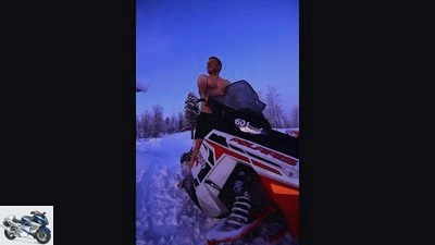 Snowmobiling in Lapland with the MOTORRAD action team