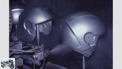 This is how it's done: motorcycle helmets