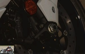 Brembo Stylema calipers give the Suzuki the braking power it needs