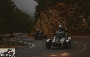 Can-Am Spyder F3-T in the rain