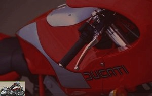 The sports car uses the Ducati logo of the seventies