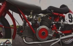 The V-Twin Guzzi stands out with its incredible 120 ° angle