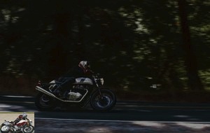 The Continental GT 650 on a curve