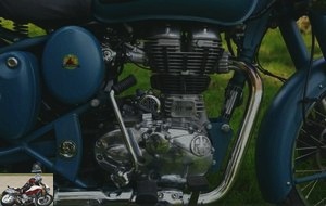 The engine of the Royal Enfield Classic