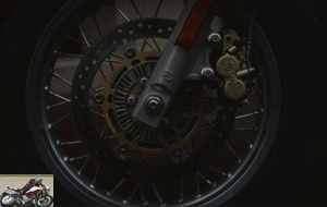 Front brake of the Royal Enfield Continental GT