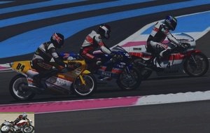 Driving at Paul Ricard with the old Cecotto TZ750 and the Yamaha Tech-3 Classic