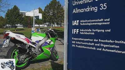 Students and their motorcycles