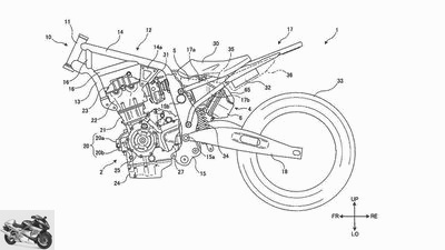 Suzuki patent for 650 cc parallel twin with turbo