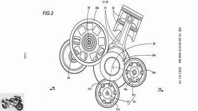 Suzuki patent for 650 cc parallel twin with turbo