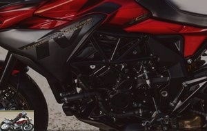 The three-cylinder of the MV Agusta Turismo Veloce 800 Lusso SCS