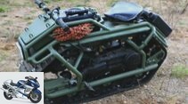 Tinkerer builds small off-road motorcycle with a snowmobile chain