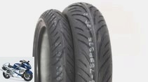 Touring sports tires in 120-70 ZR 17 and 180-55 ZR 17