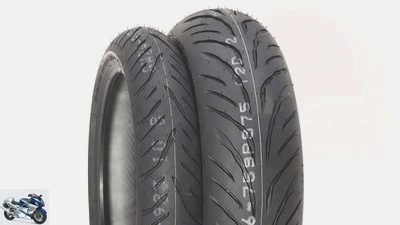 Touring sports tires in 120-70 ZR 17 and 180-55 ZR 17