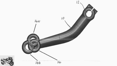 Triumph patent: foot levers that can be adjusted without tools