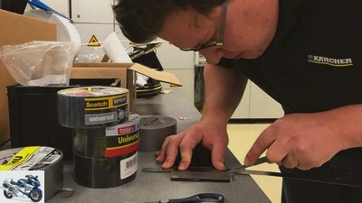 Universal adhesive tapes in the test