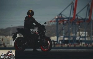 Yamaha MT-03 in town