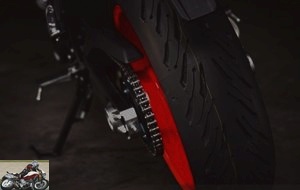 The 17-inch rims are fitted with Michelin Road 5