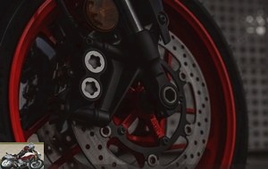 Braking is up to the performance of the three cylinders