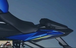 The saddle of the Suzuki GSX-S 750 A2