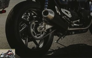 Silencer of the Triumph Speed ​​Twin