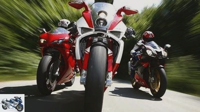 Comparison test Aprilia RSV 1000 R Factory, Bimota DB7, Ducati 1098 S