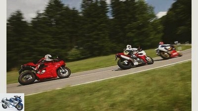 Comparison test Aprilia RSV 1000 R Factory, Bimota DB7, Ducati 1098 S