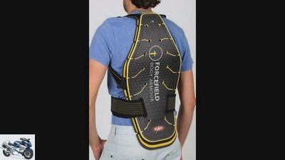 Comparative test of back protectors, protector vests and protector shirts for motorcyclists
