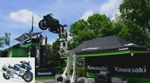 Demonstration of Kawasaki robots with Ninja H2R