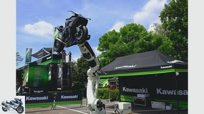 Demonstration of Kawasaki robots with Ninja H2R