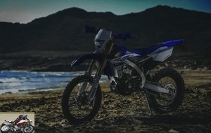 Yamaha 450 WR-F on the sand