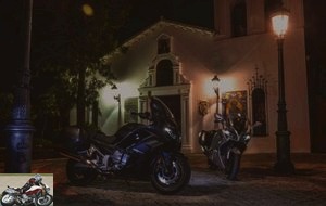 Yamaha FJR 1300 at night