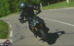 The Yamaha MT-09 SP on the fast track