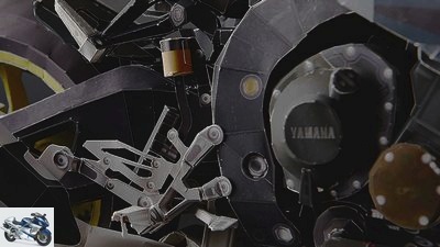 Yamaha Paper Crafts Motorcycle works of art made of paper