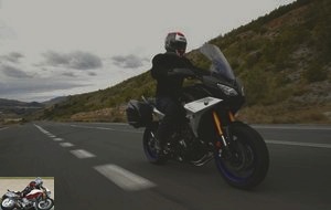 The Yamaha Tracer 900 GT on the road