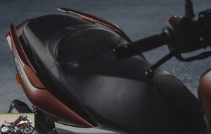 The saddle of the X-Max is generous and comfortable