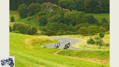 Ten short motorcycle tours in Germany
