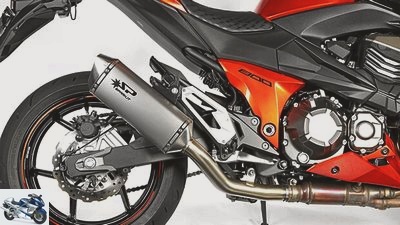 A comparison test of ten silencers for the Kawasaki Z 800