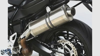 Accessory silencer for the BMW F 800 R in a comparison test