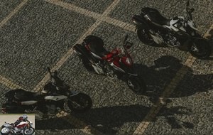 Top view of the different colors MV Agusta Stradale 800