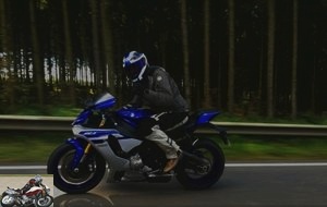 Yamaha YZF-R1 on the highway and under the sun